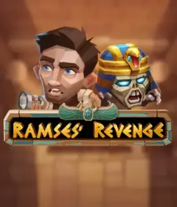 Explore the thrilling world of Ramses' Revenge slot by Relax Gaming, featuring a frightened explorer and a terrifying mummy set against an Egyptian tomb backdrop. This graphic portrays the adventure of tomb exploration, great for those interested in historical adventures, delivering a gripping adventure. 